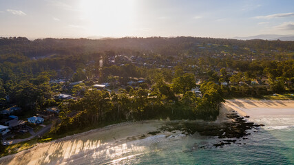 Summer sunset at the beach