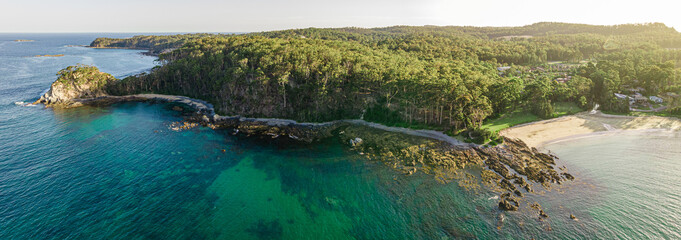 Sunday panorama peninsula sunset at the beach