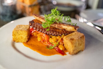 Pan roasted Octopus at Battello