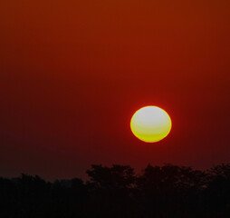 sunset in the mountains