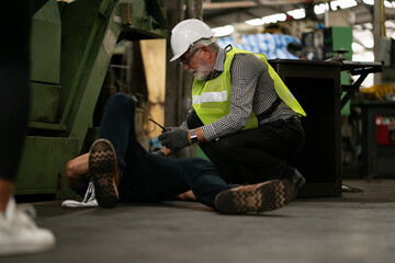Factory, workplace, an accident occurred during working hours.