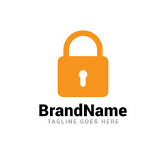Padlock logo icon vector template.