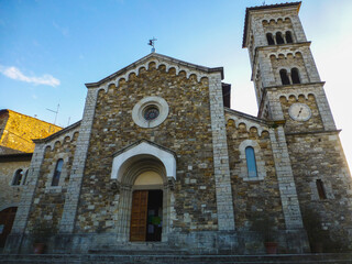 Low angle shot of Chiesa di San Salvatore in Castellina, Italy