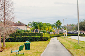 Fototapeta premium A typical Florida house in winter