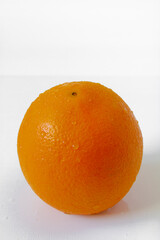 Orange fruit close up. White background.
