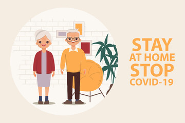 Family elderly People stay at home with lovers and parents.