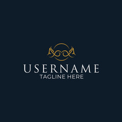 Abstract logo design with many curves with a feminine character.