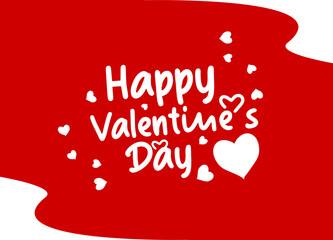 Naklejka premium Red Valentine Card with Love