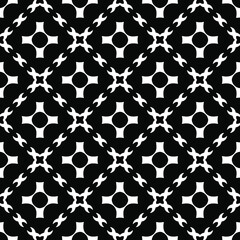 Naklejka premium Black and white texture. Abstract seamless geometric pattern.