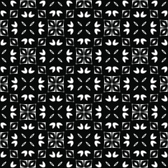 Black and white texture. Abstract seamless geometric pattern.