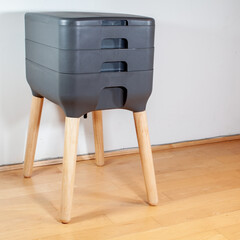 A sleek, modern looking indoor worm composter is the perfect solution for apartment living, and...