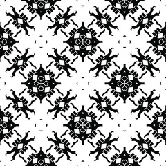 Black and white texture. Abstract seamless geometric pattern.