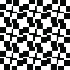 Fototapeta premium Black and white texture. Abstract seamless geometric pattern.