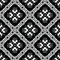 Black and white texture. Abstract seamless geometric pattern. 