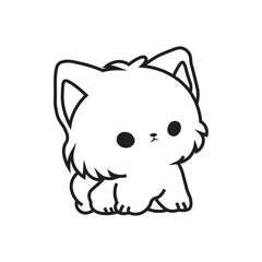 cute kawaii dog icon vector illustration
