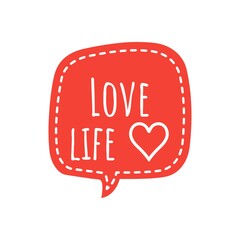 ''Love life'' Lettering
