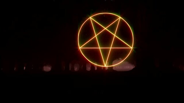 Occult Satan sign star for print design.