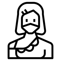 Actress icon for web element , webpage, application, card, printing, social media, posts etc.