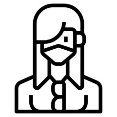 Actress icon for web element , webpage, application, card, printing, social media, posts etc.