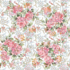 abstract digital flower design pattern on     backgorund1ok