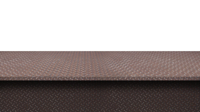 Table top metal floor plate diamond pattern, Used for display or montage your products, isolated on white background