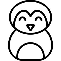 Line icon for penguin