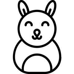 Line icon for rabbit