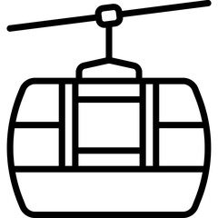 Line icon for cable car