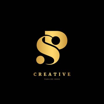 Initial letter SP or PS. Monogram logo design template. Minimalis logo concept for business and company.