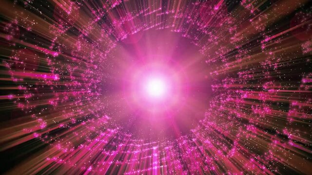Multiple Particle Rings Live Wallpaper Future Neon Illuminated Educational Relaxing Music Another Outside Portal Also Up - 4K Moving Motion Background Animation Abstract VJ Visual