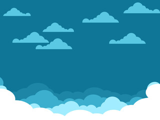 Fototapeta na wymiar Sky and Clouds Background. web banners. Vector illustration