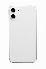 White smartphone rear view innovative future technology