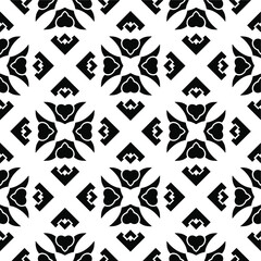 Black and white texture. Abstract seamless geometric pattern.
