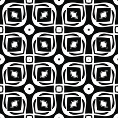 Black and white texture. Abstract seamless geometric pattern.