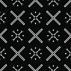 Black and white texture. Abstract seamless geometric pattern.