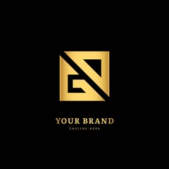 Initial letter GD with striped line. Luxury minimalist  logo design concept, fit for company and business.