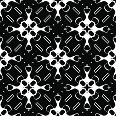 Black and white texture. Abstract seamless geometric pattern.