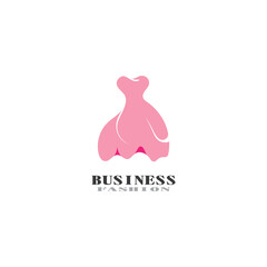 Beautiful dress woman logo simple creative for boutique logo vector design