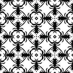 Black and white texture. Abstract seamless geometric pattern.