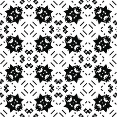 Black and white texture. Abstract seamless geometric pattern.
