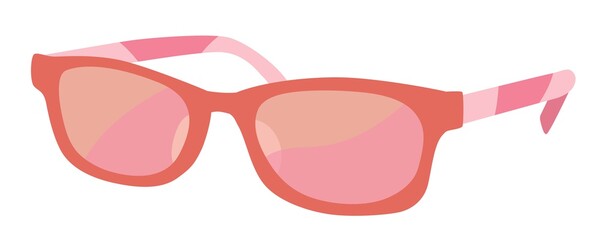ピンク色のサングラス