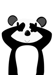 nichts sehen Panda