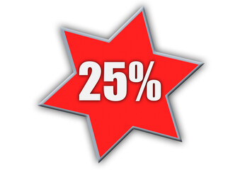 25 Percent off 3d Sign on White Background, Special Offer 25% Discount Tag, Sale Up to 25 Percent Off,big offer, Sale, Special Offer Label, Sticker, Tag, Banner, Advertising, offer Icon