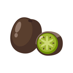 Aesthetic and cool kiwi vector illustration. aesthetic fruit illustration