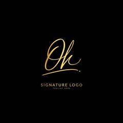 Obraz premium Initial letter Ok. Monogram signature logo design template. Minimalis logo concept for business and company.