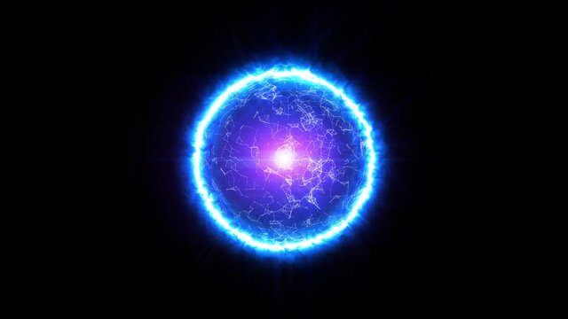 magic shperes energy with flare  particles plexus wave abstract background. Futuristic glittering in space on black background