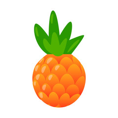 Aesthetic and cool pineapple vector illustration. aesthetic fruit illustration