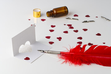 Valentine card with copy-space to write your own text.