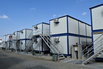 Portacabin, porta cabin, temporary labours camp , Mobile building in industrial site or office...