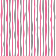 pink and grey irregular vertical stripes, seamless vector pattern